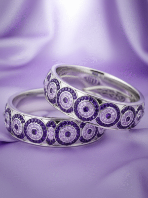 3 (100) Festive Wear Bangles – Gold Plated Polki Jewelry for Celebrations