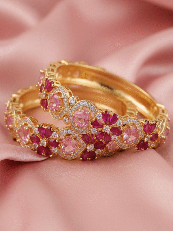 3 (108) Luxury Wedding Bangles – Kundan Stone Jewelry Set for Women