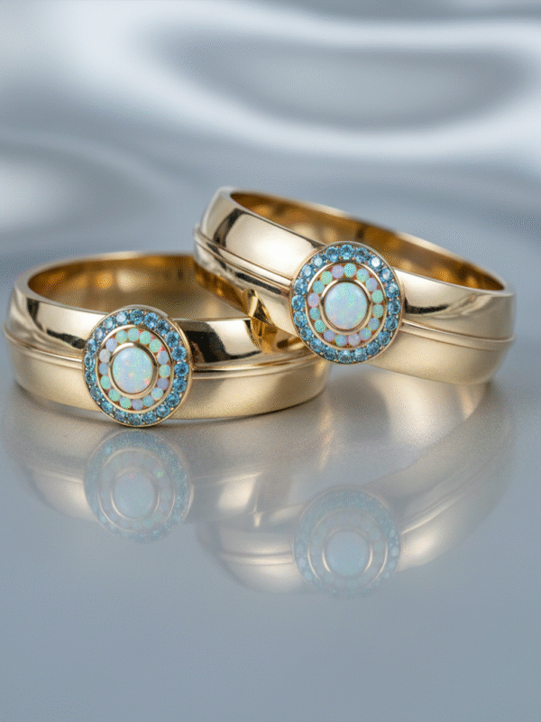 3 (80) Festive Celebration Bangles – Antique Gold with Multicolor Stones