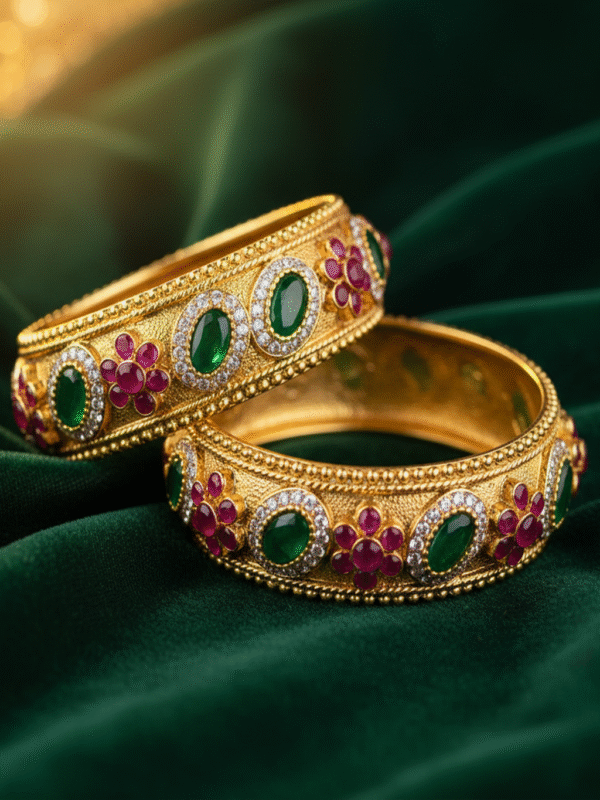 3 (81) Designer Office Wear Bangles – Minimalist Gold Plated Jewelry