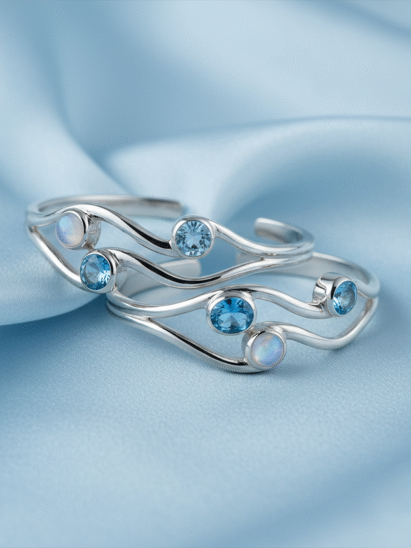 3 (91) Elegant Office Wear Bangles – Minimalist Silver Plated Jewelry