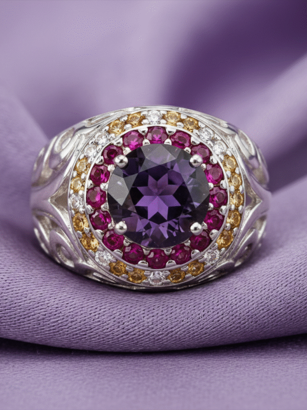 4 (97) Designer Crystal Studded Engagement Ring