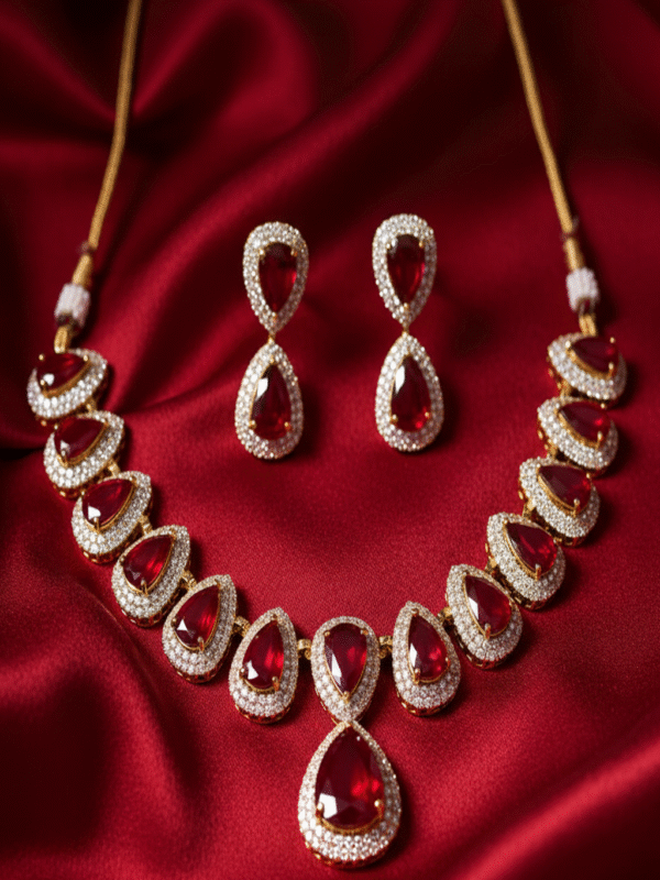 Untitldded-1a Trendy Party Wear Pendant Set – Necklace with Earrings