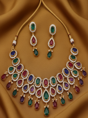 Untitled-d1 Designer Party Jewelry Set – Pearl Locket with Drop Earrings