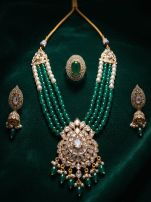 1 (11) Sylvienne Ray – The Aurora Glow Party Wear Jewellery Set