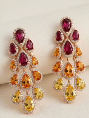 1 (11) Celestria Bloom – The Halo of Grace Earrings