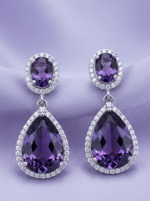 1 (116) Saphira Veil – The Azure Bloom Earrings