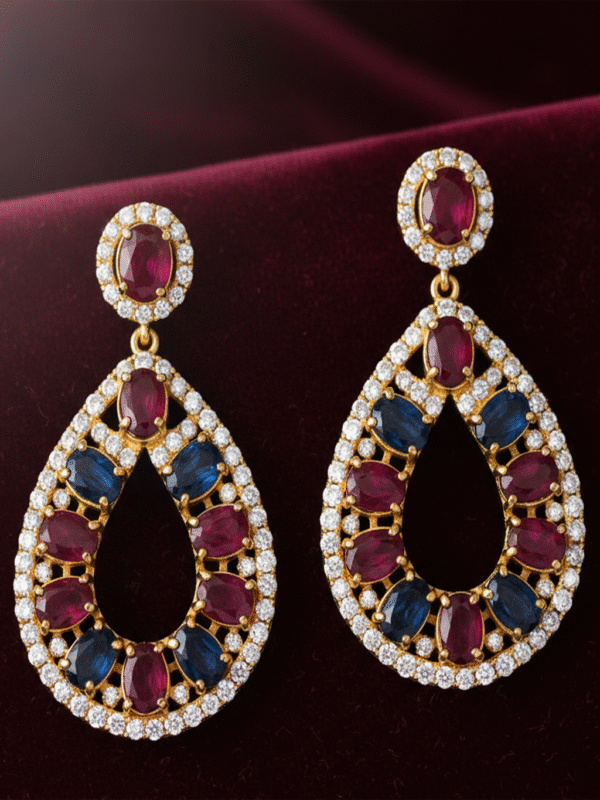 Elarin Mystique – The Sapphire Whisper Earrings