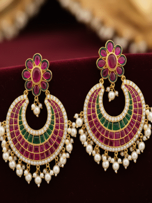 1 (164) Naelira Vein – The Golden Bloom Earrings