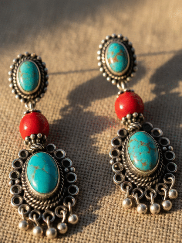 1 (237) Traditional Earrings – Heavy Kundan Jhumka Style Jewelry