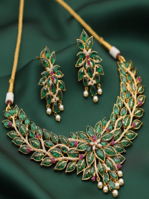 1 (26) Elarith Bloom – The Royal Aurora Party Wear Jewellery Set