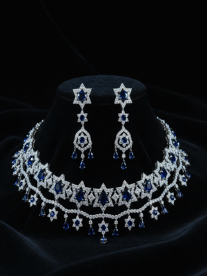 1 (30) Aurelia Dusk – The Enchanted Radiance Party Wear Jewellery Set