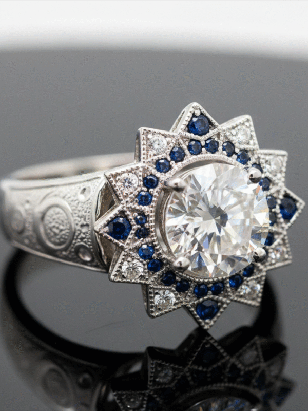 Celestia Bloom Ring – Cosmic Elegance