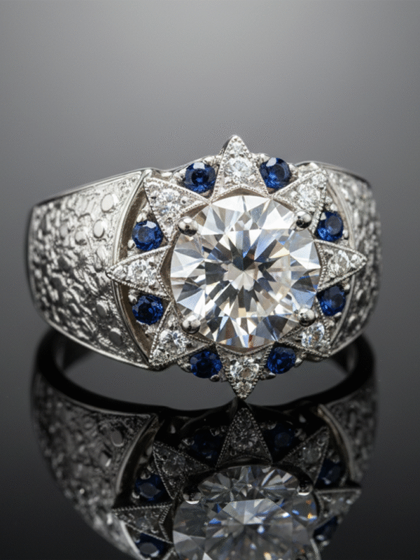 Celestia Bloom Ring – Cosmic Elegance