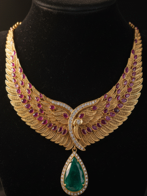 1 (39) Eryndelle Rose – The Crimson Bloom Necklace