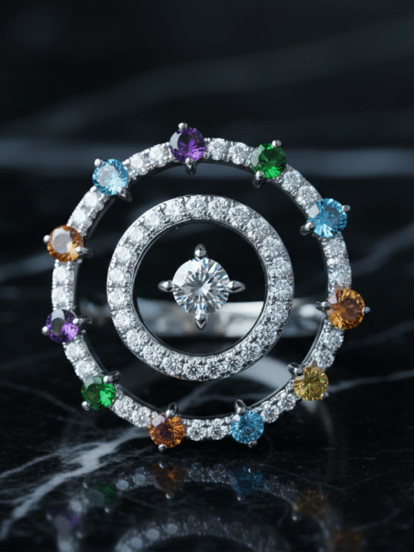 Celestial Radiance Ring – Starry Glam