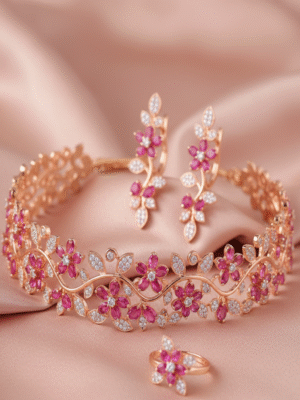 1 (7) Veralyn Dusk – The Opal Majesty Party Wear Jewellery Set