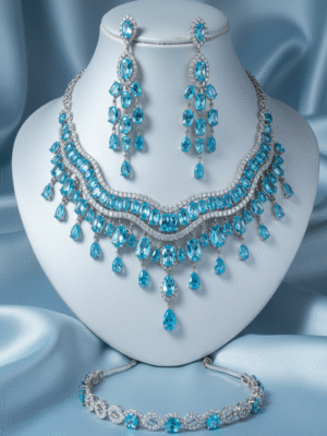 1 (8) Avarielle Bloom – The Luminous Petal Party Wear Jewellery Set