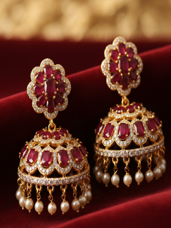 Lunaria Veil – The Silken Dew Earrings