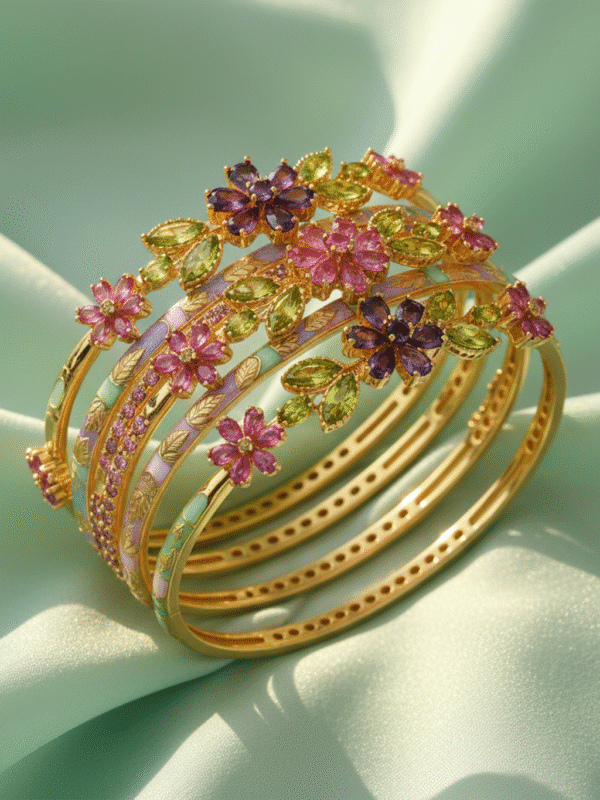 Selene Aurra – The Moonlight Crest Bangles