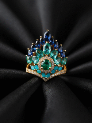 4 (12) Classic Pearl Studded Adjustable Ring