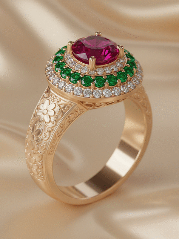 4 (22) Shiny Evening Ring – Sparkling Crystal Party Wear