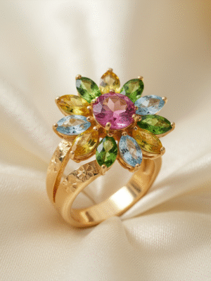 4 (40) Seraphina Luxe – The Ember Crown Ring