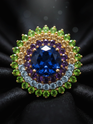 4 (55) Royal Heavy Zircon Bridal Statement Ring