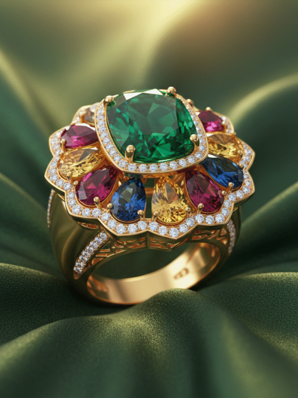 4 (76) Antique Floral Wedding Ring in Gold Plating