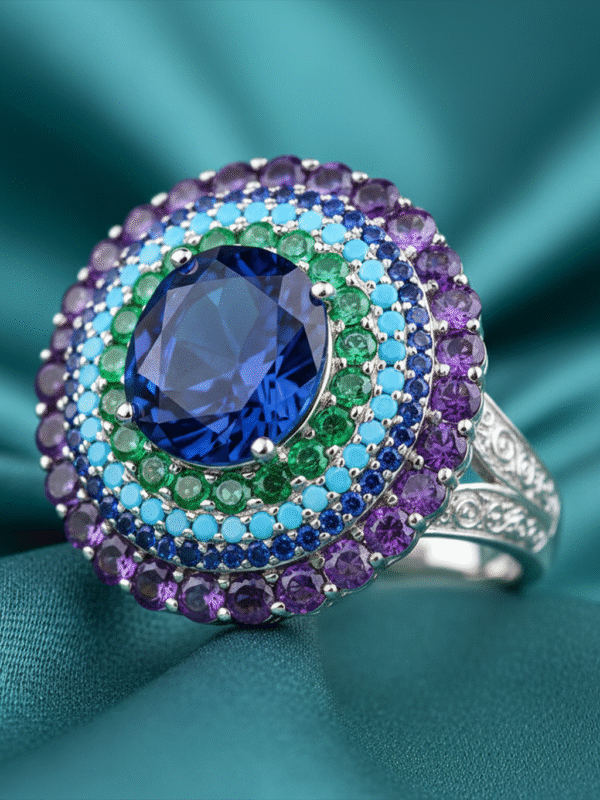 Ravelle Noir – The Obsidian Crown Ring