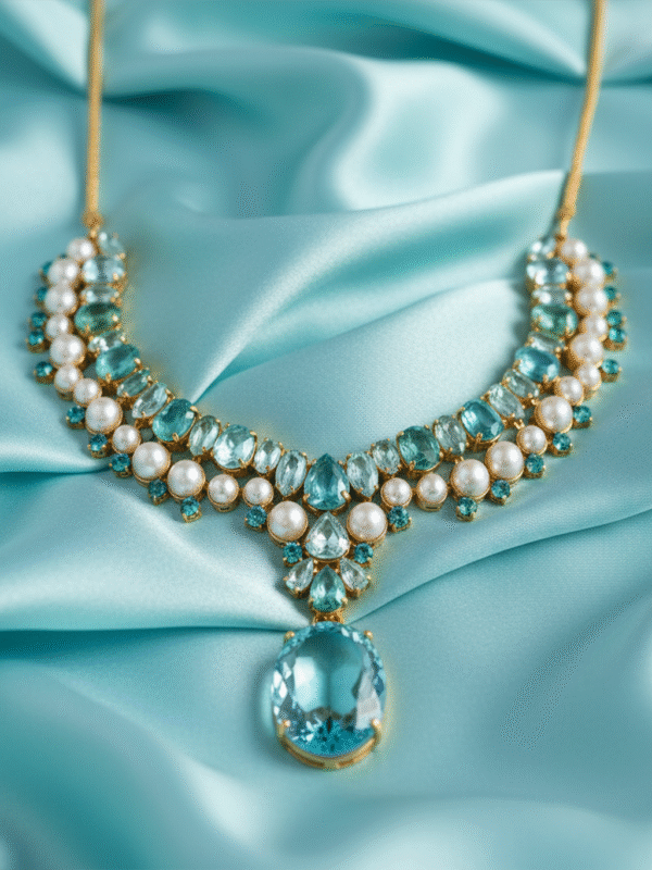 m (23) Luxury Bridal Necklace – Heavy Polki Jewelry with Earrings