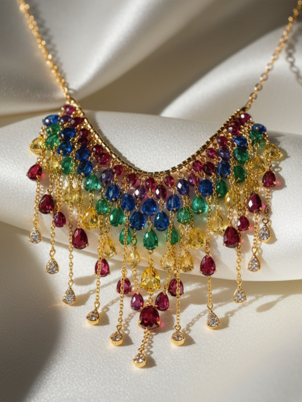 m (32) Classic Bridal Necklace – Antique Gold Jewelry for Wedding