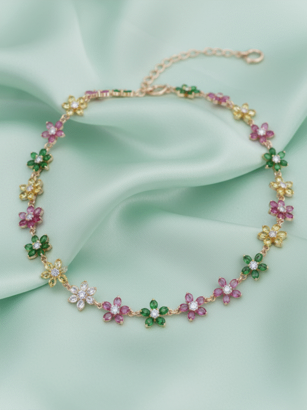 m (36) Stylish Party Necklace – Gold Plated Crystal Fashion Jewelry