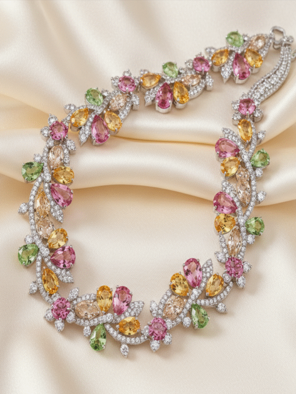 m (39) Traditional Necklace – Kundan Polki Jewelry with Heavy Design