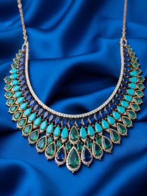 m (42) Designer Necklace – Diamond Look Zircon Studded Choker
