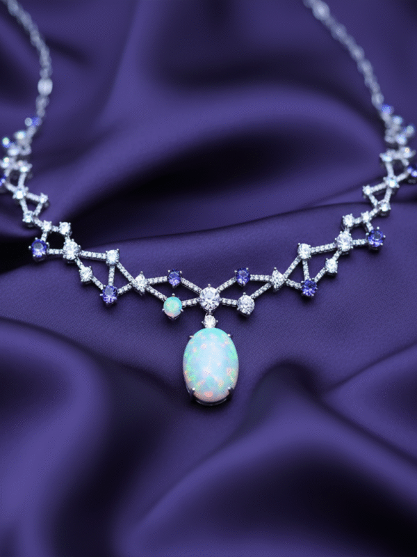 m (43) Festival Necklace – Antique Gold Traditional Jewelry with Stones