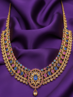 m (49) Traditional Necklace – Polki and Kundan Heavy Stone Design