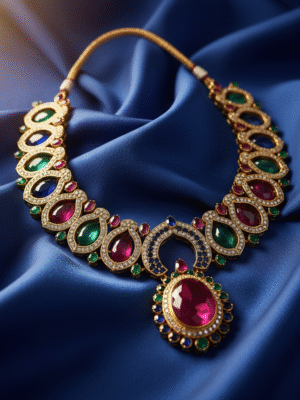 m (55) Bridal Necklace – Heavy Kundan Stone Jewelry for Wedding