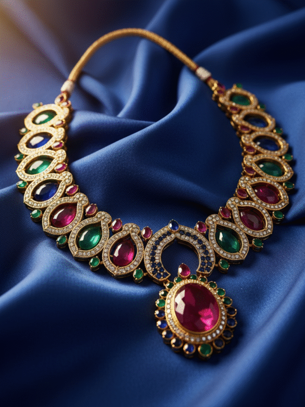 m (55) Bridal Necklace – Heavy Kundan Stone Jewelry for Wedding