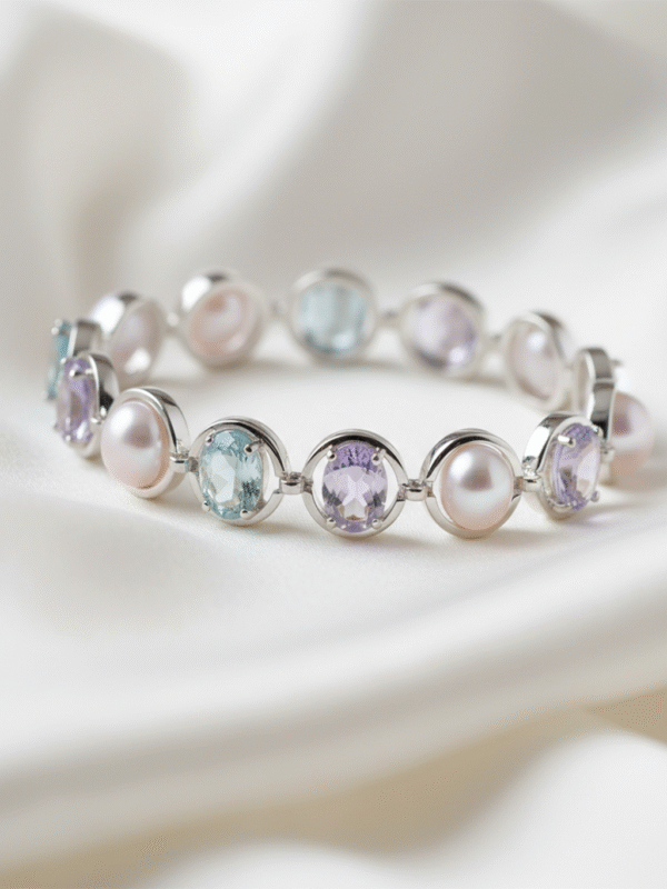 Celina Ardent – The Platinum Ember Bracelet